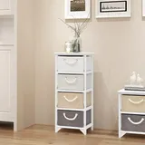 vidaXL Sideboard 4 Schubladen Weiß