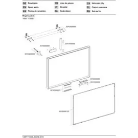 Keuco Royal Lumos 900x650x60mm, 57 W, Licht einst, si-elox