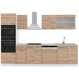 Vicco Küchenzeile R-Line 300 cm Sonoma Eiche/Weiß