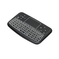 ASHATA Beleuchtete Kabellose -Tastatur mit Touchpad, Kabellose -Tastatur, Intelligente Wiederaufladbare Handheld-Fernbedienung für PC, Laptop, TV, für HTPC, für TV
