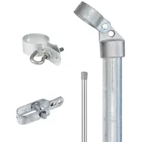 GAH Alberts Eck-Set für Maschendraht-Zaun Verzinkt 100 cm Hoch zum Einbetonieren