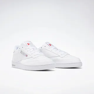 Sneaker REEBOK CLASSIC "CLUB C 85", Herren, Gr. 36,5, weiß (weiß, sheer, grau), Leder, Schuhe Sneaker