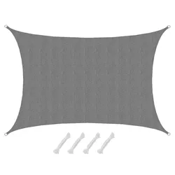 AMANKA UV Sonnensegel Wasserdurchlässig 5x3 - Rechteckig - Sonnenschutz Garten Terrasse