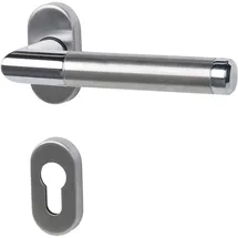 Alpertec Rosetten-Halbgarnitur Cork rechts Edelstahl Silber