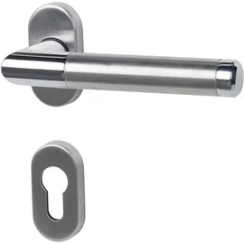 Alpertec Rosetten-Halbgarnitur Cork rechts Edelstahl Silber