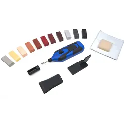 HBM 11-teiliges Reparaturset für Laminat - Parkettböden und Möbel inklusive 11 Farben und Batterie