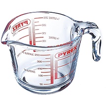 international cookware sas Pyrex Messbecher aus Glas, Transparent, 0,25 l