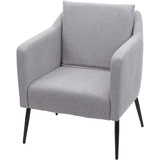 MCW Lounge-Sessel HWC-H93a, Sessel Cocktailsessel Relaxsessel ~ Stoff/Textil hellgrau