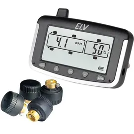 ELV Reifendruckkontrollsystem EK215, für Wohnmobile und Transporter, erweiterbar, mit 4 Sensoren