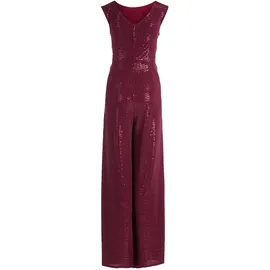 Vera Mont Damen Jumpsuit im Glitzer-Look 46, Rot/Grau - 46W