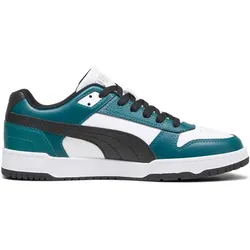 PUMA Herren Freizeitschuhe RBD Game Low, PUMA WHITE-PUMA BLACK-MALACHIT, 39