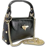 toscanto Leder Umhängetasche Toscanto Tasche schwarz metallic ca. 18cm | Gr.: onesize