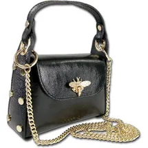 toscanto Leder Umhängetasche Toscanto Tasche schwarz metallic ca. 18cm | Gr.: onesize