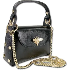 toscanto Leder Umhängetasche Toscanto Tasche schwarz metallic ca. 18cm | Gr.: onesize