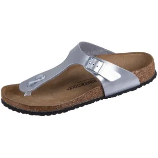 Birkenstock Gizeh Mädchen Pantolette in Metallic, Größe 31 - Silber - 31