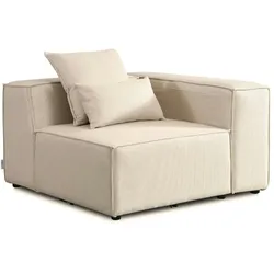 HOME DELUXE Sofa VERONA - Farbe: Beige, Ausführung: Ecksofa Rechts