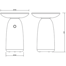 GLOBO Solarlampe Außenleuchte Tischlampe grün LED Gartenleuchte Touchdimmer Balkonlampe, Aluminium Kunststoff, 10w 500lm Warmweiß, Dxh 16 x 22,5 cm