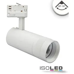 3-PH Schienen-Strahler 24W fokussierbar 20°-55° weiß matt 4000K neutralweiß 2400lm CRI90 EEK E [A-G]