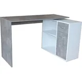 Hti-Living Eckschreibtisch Thekla beton/weiß