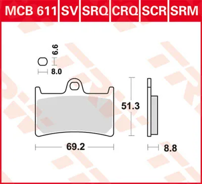 TRW Lucas Sintered voering MCB611SV