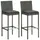 vidaXL Polyrattan Garten-Essgruppe 3-tlg. grau inkl. Kissen 3064829