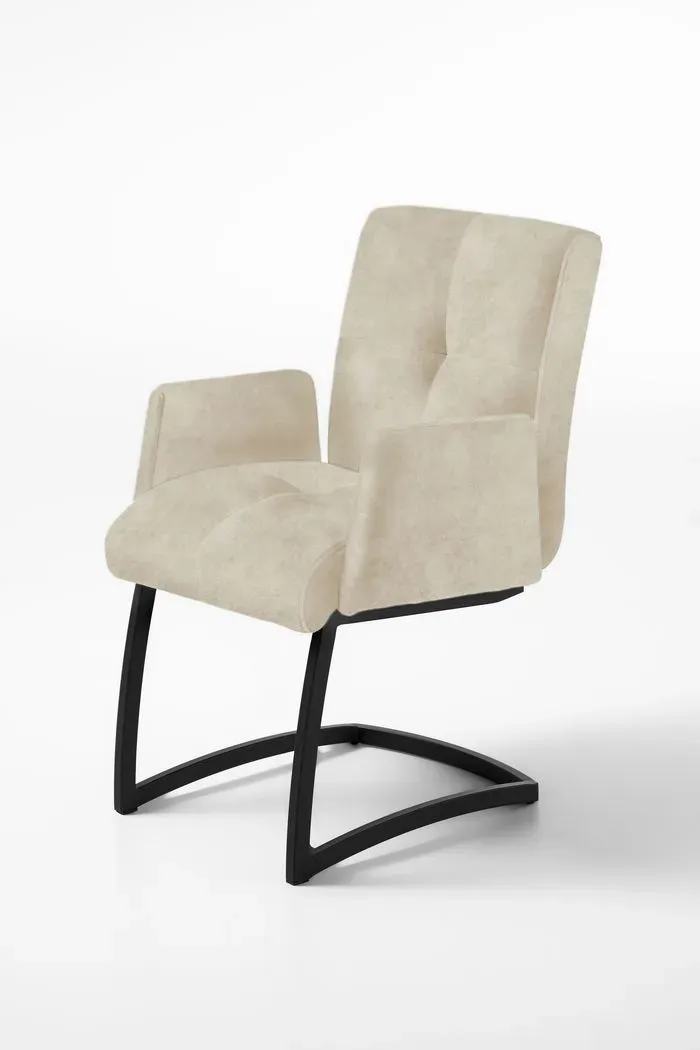 Exxpo by Gala Freischwinger Affogato Lederoptik Beige Sand