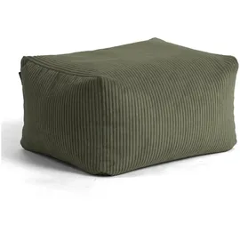 mokebo Pouf Cord 65 x 35 x 55 cm Grün