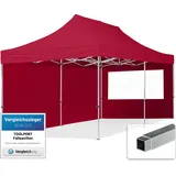 TOOLPORT Faltpavillon Economy 3 x 6 m inkl. 2 Seitenteile rot 59152