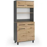 Vicco Küchenbuffet Pure 80,2 x 40,5 cm Artisan-Eiche/Anthrazit