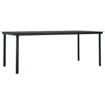 vidaXL Garten-Esstisch 200 x 100 x 74 cm Schwarz