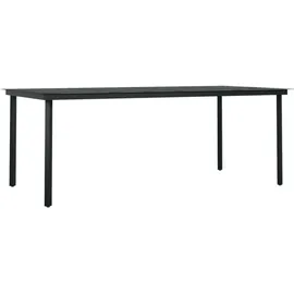 vidaXL Garten-Esstisch 200 x 100 x 74 cm Schwarz