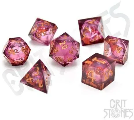 Crit Stones Royal Nebula Liquid Core RPG Dice Set