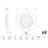 Bosch Bremsscheibe [Hersteller-Nr. 0986479F79] für Ford