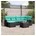 vidaXL Gartensofa-Set 7-tlg. Loungesofa schwarz