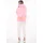 Zwillingsherz Kapuzensweatshirt mit gesticktem Neon Herz am Ärmel und Love Schriftzug Pink SM (S/M)