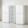 KADIMA DESIGN Büro-Set MUENCHEN 3-teilig weiß 240cm breit Glasfront 2 Schrank Abschließbar & Regal