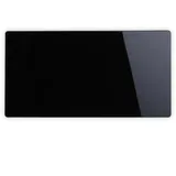 Relaxdays Magnettafel, beschreibbar, inkl. 3 Magnete & Stift, abwischbar, rahmenlos, Magnetboard Glas, schwarz