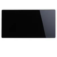 Relaxdays Magnettafel, beschreibbar, inkl. 3 Magnete & Stift, abwischbar, rahmenlos, Magnetboard Glas, schwarz