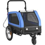 Mophorn Hundeanhänger,belastbar Bis 40kg,2-in-1-fahrradanhänger Für Hunde Verschiedener Größen,faltbarer Rahmen Mit Rädern,kompatible Fahrradkupplung, Inklusive Sicherheitsflagge,maße: 1380x755x800 Mm