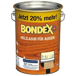 Bondex Holzlasur für Außen, witterungsbeständig, Holzschutz, UV-Schutz, Farblos, 4,80 l