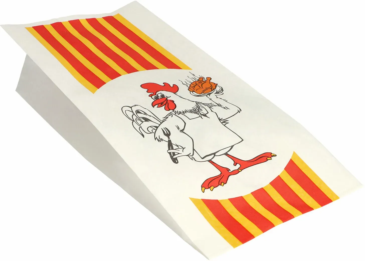 Grillhähnchen Hähnchenbeutel Papier HDPE-Einlage 28x13x8cm, 100 stk.