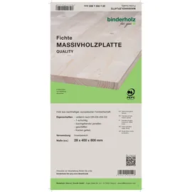 binderholz Leimholz Fichte 80 x 40 cm 28 mm