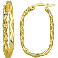 Firetti Paar Creolen »Schmuck Geschenk Gold 375 Ohrschmuck Ohrringe Struktur«,