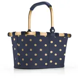 reisenthel carrybag XS Frame metallic dots Blue– Kleiner Stabiler Korb im XS Format Kleiner Variante der Einkaufsikone praktische Innentasche – Elegantes, wasserabweisendes Design