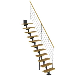DOLLE Mittelholmtreppe, Metall, 11 Stufen, max. Geschosshöhe - grau