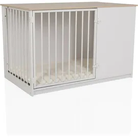 hjh living PAWHOME XL 102 x 60 x 65,5 cm Weiß/Eiche