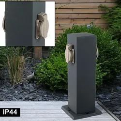 2-fach Steck Dosen Säule Garten Energie Verteiler Terrassen Außen Strom Versorger V-Tac 8820