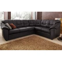 sit&more Ecksofa »Savona L-Form, B: 262 cm« optional Bettfunktion, Federkern, schwarz