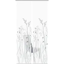 VISION S Schiebegardinen GRASIL, halbtransparent, Höhe 260 cm, grau Bambusoptik, Farbe:grau, Größe:260 x 60 cm, Anzahl:2er Set (2X)