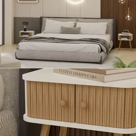 Vicco Nachttisch Germo, 40 x 47 cm 2-er Set